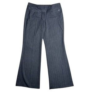 Express‎ Editor Dress Pants Pinstripe Mid Rise Flare Career Size 6S